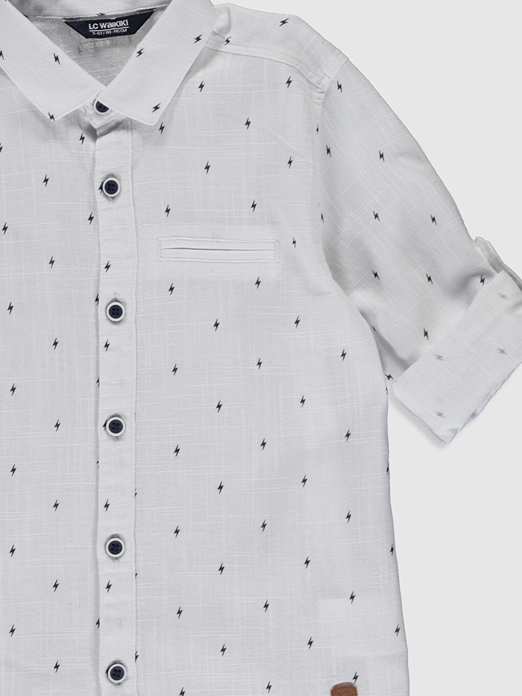 Chemise Garçon en Popeline à Manches Longues-2