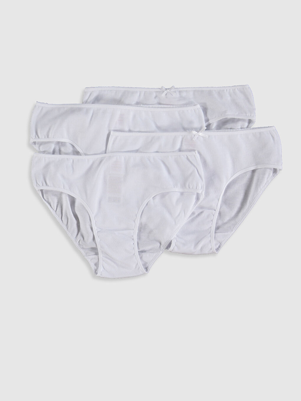 Beyaz Basic Kız Çocuk Külot 4'lü