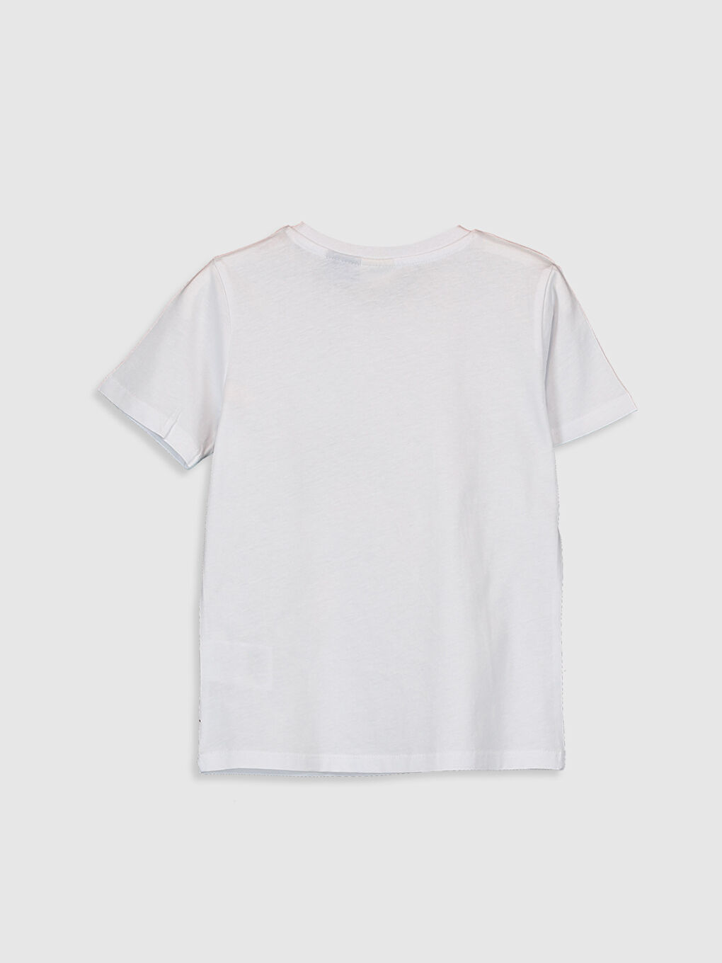 Beyaz Erkek Çocuk Tsubasa Baskılı Pamuklu Tişört-1