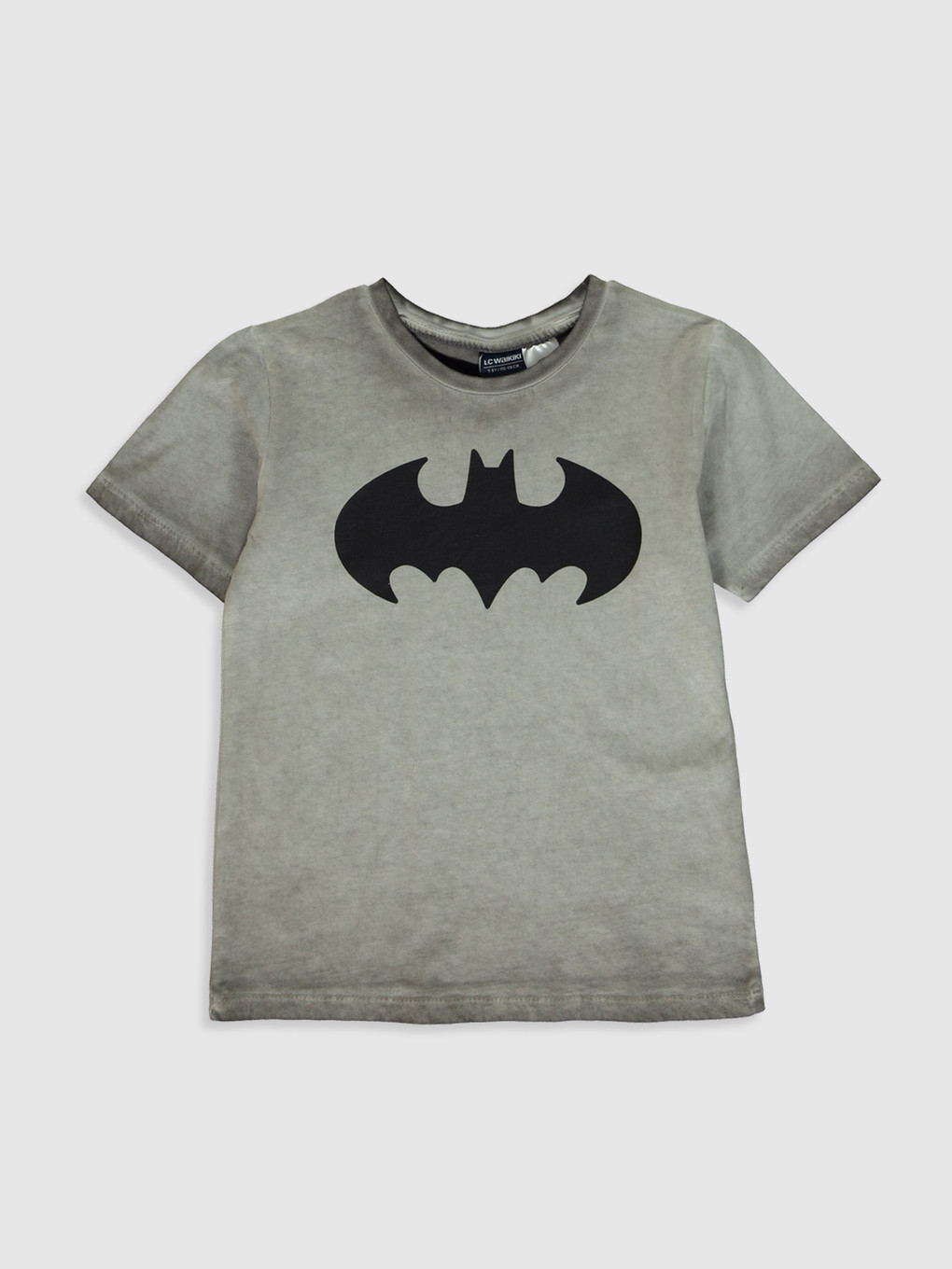 Antrasit Erkek Çocuk Batman Baskılı Pamuklu Tişört
