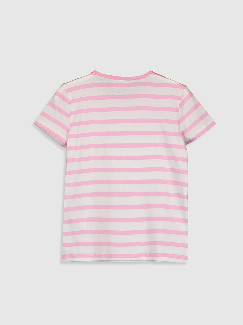 Полосатая футболка с блестками для девочек-1