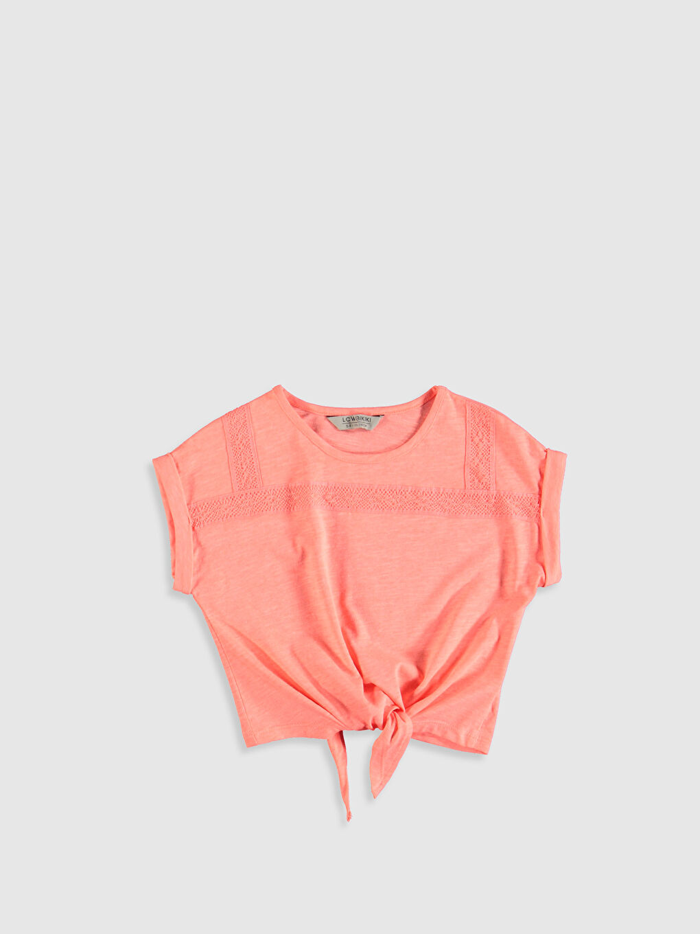 Футболка для дівчаток з круглим вирізом горловини та короткими рукавами