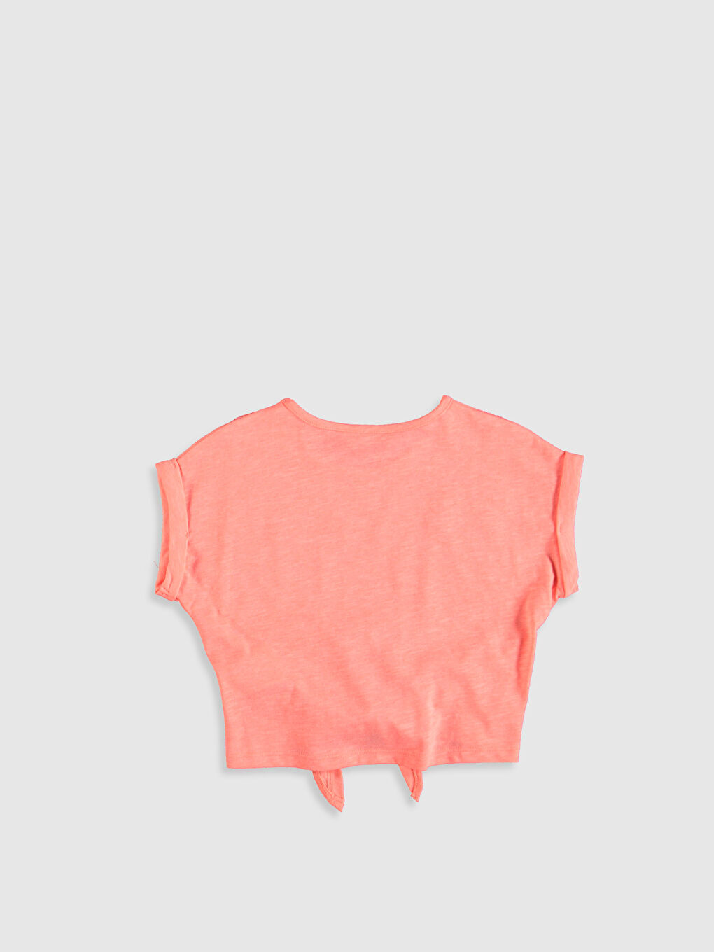 Футболка для дівчаток з круглим вирізом горловини та короткими рукавами-1