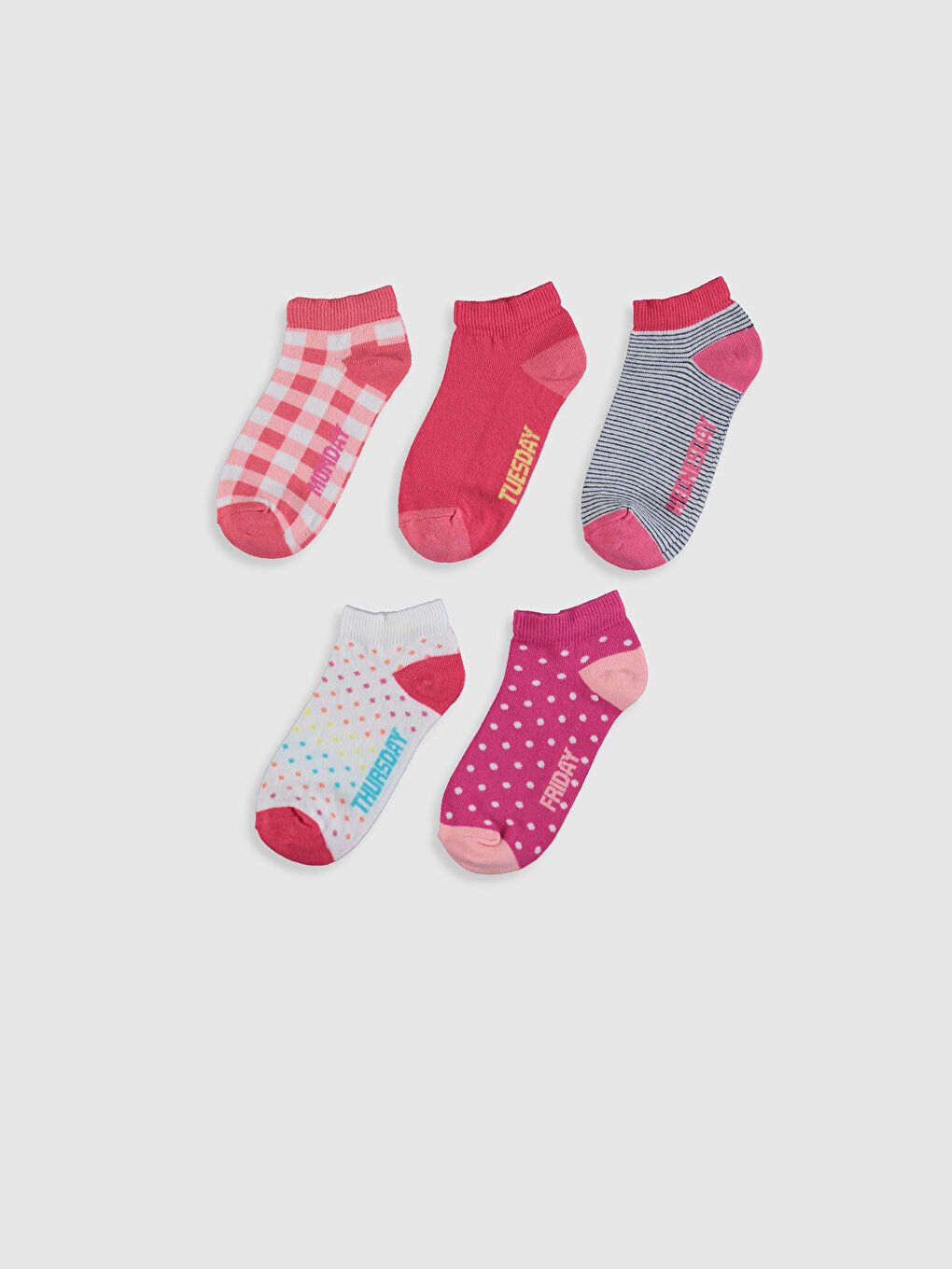 Девочки Розовый Короткие носки-1