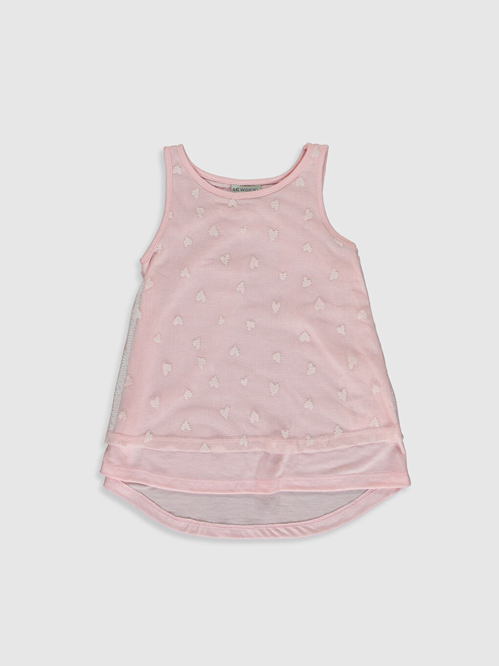 Pembe Bisiklet Yaka Kız Çocuk Atlet