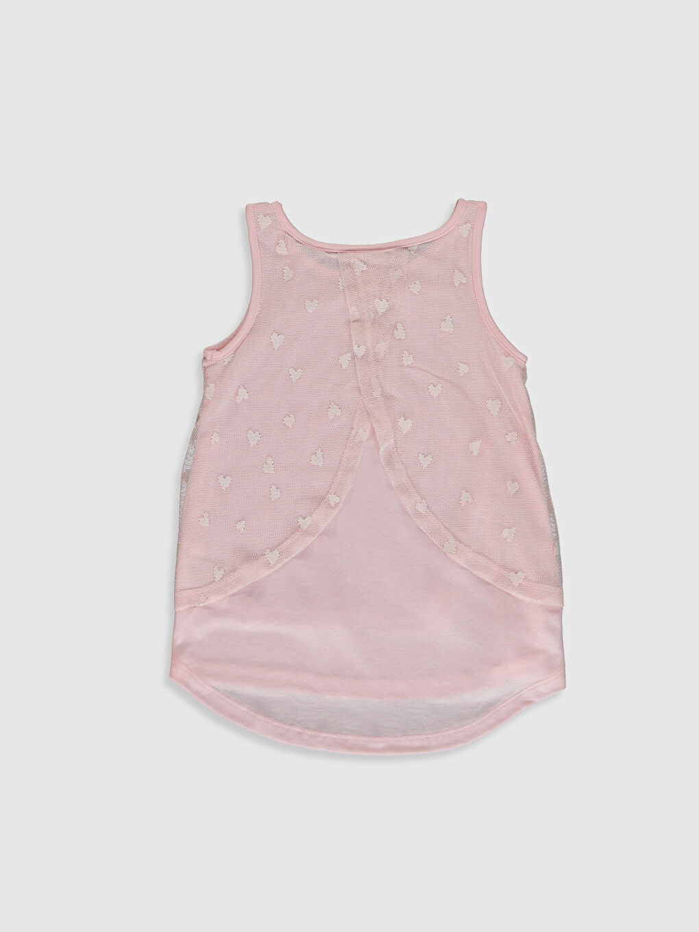 Pembe Bisiklet Yaka Kız Çocuk Atlet-1