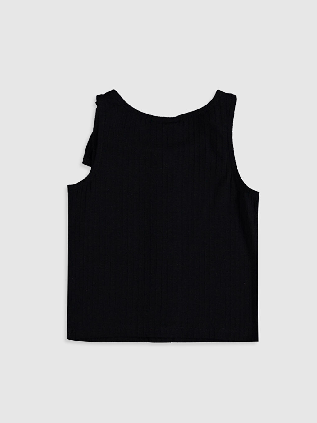 Siyah Bisiklet Yaka Kız Çocuk Atlet-1