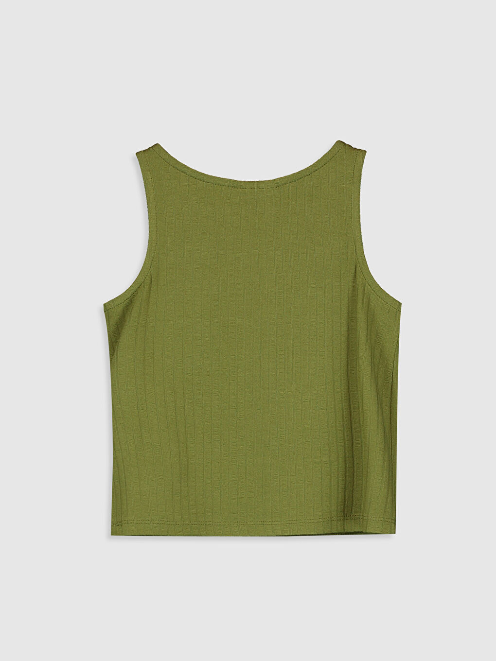 Yeşil Bisiklet Yaka Kız Çocuk Atlet-1