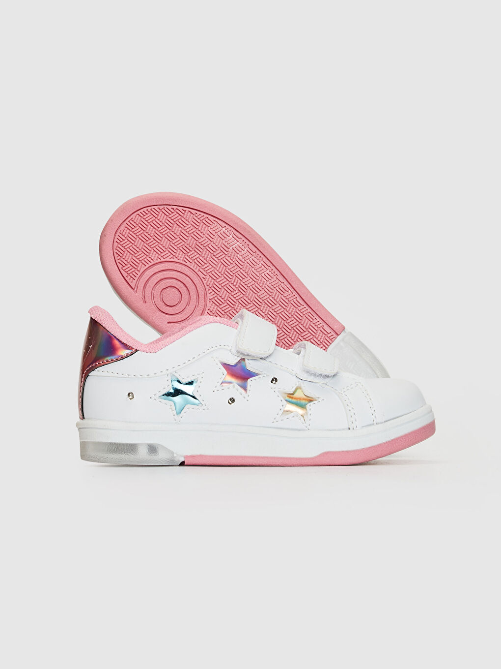 Beyaz Kız Çocuk Işıklı Spor Ayakkabı-2