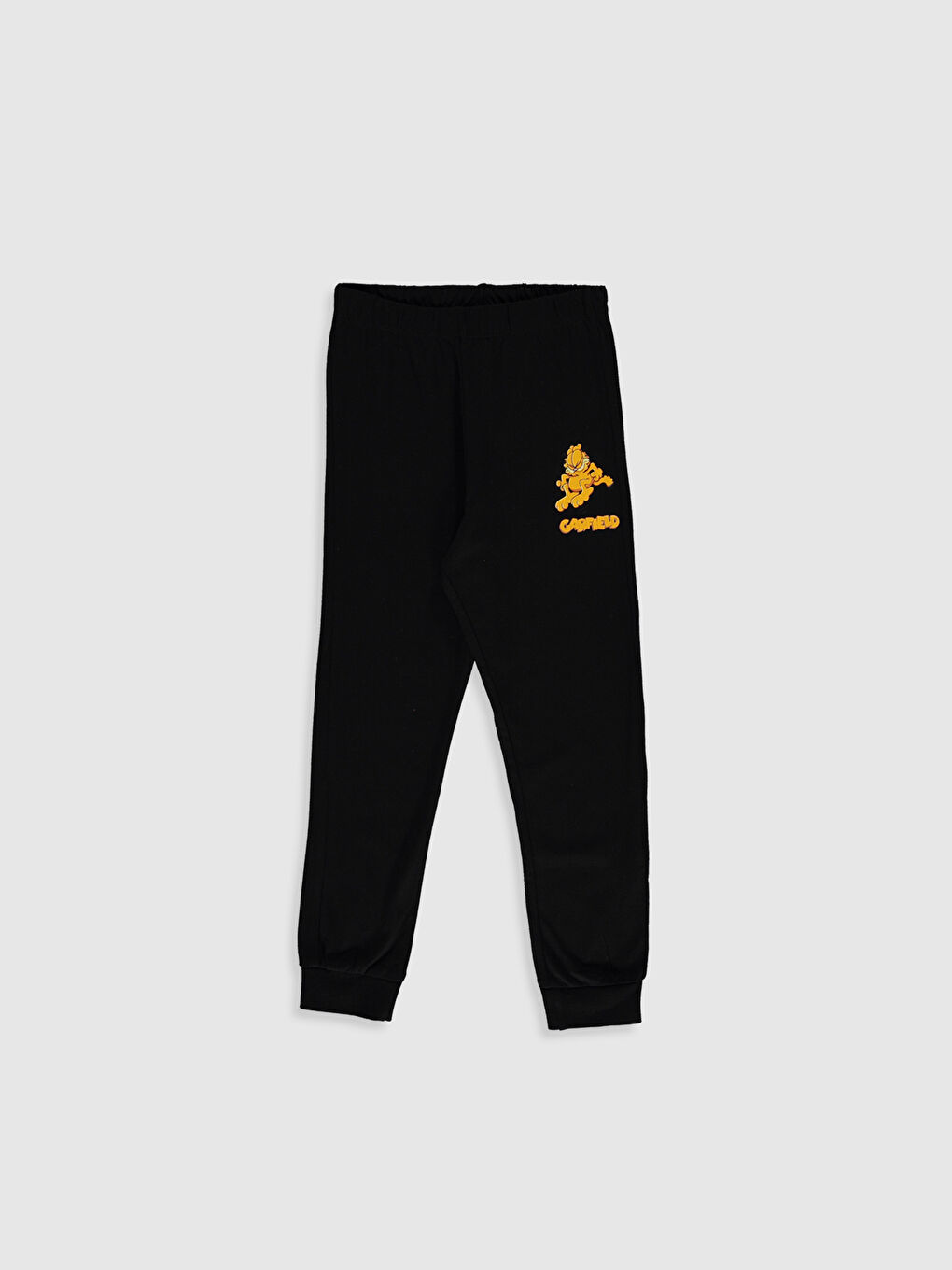 Gri Bisiklet Yaka Uzun Kollu Kız Çocuk Pijama Takım-3