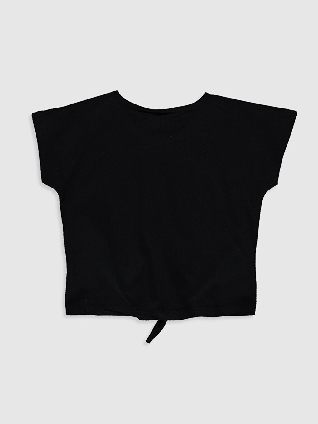 Футболка для дівчаток з круглим вирізом горловини та короткими рукавами-1