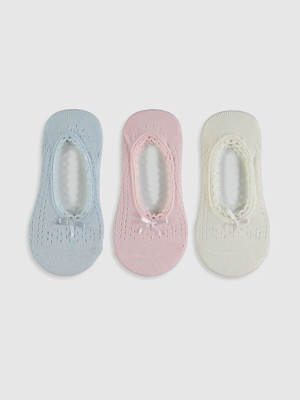 3-pack Girl's Invisible Socks-1