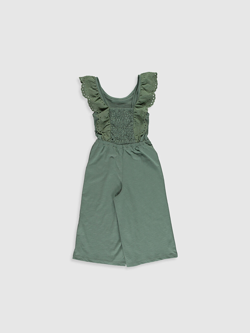 Девочки Зелёный Комбинезон-1