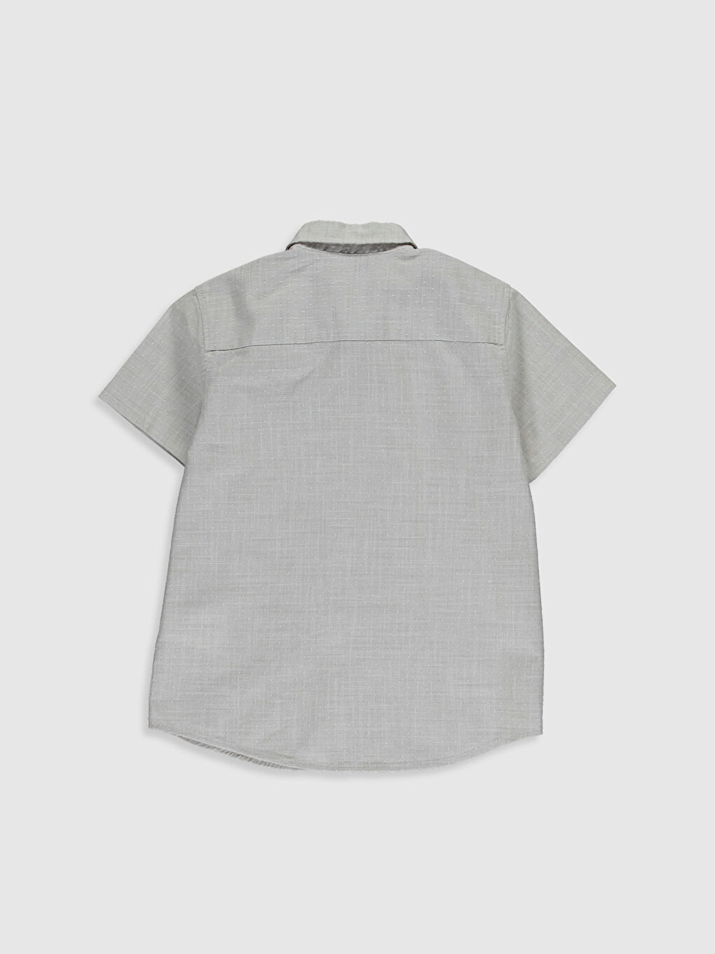 Bej Erkek Çocuk Desenli Pamuklu Gömlek-1