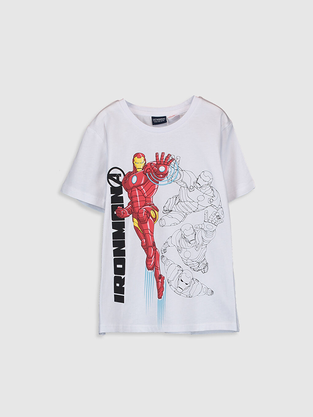 LCW Kids Boy's Iron Man Cotton T-Shirt -0SC670Z4-JYX