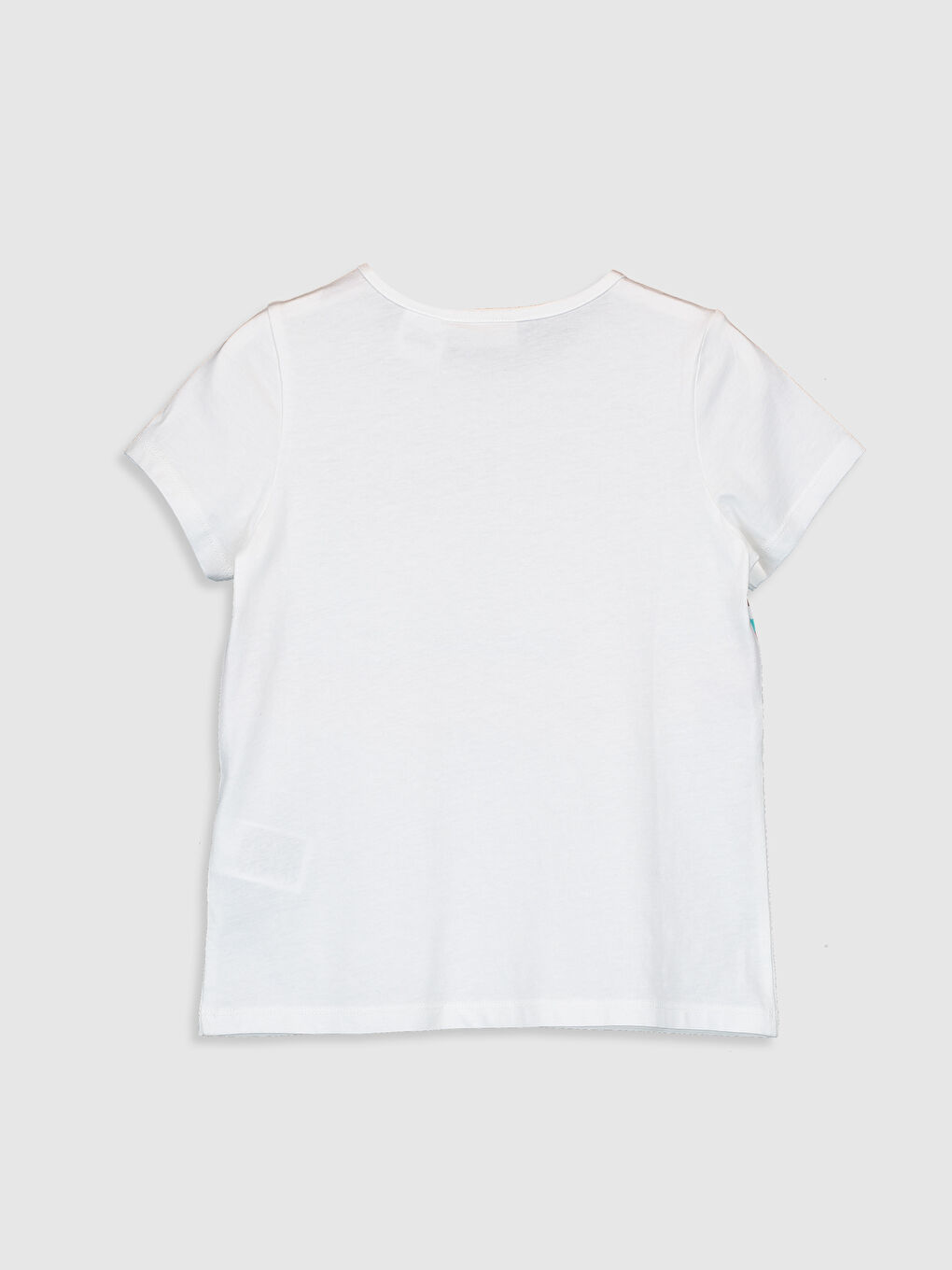 Beyaz Bisiklet Yaka Hello Kitty Baskılı Kısa Kollu Kız Çocuk Tişört-1