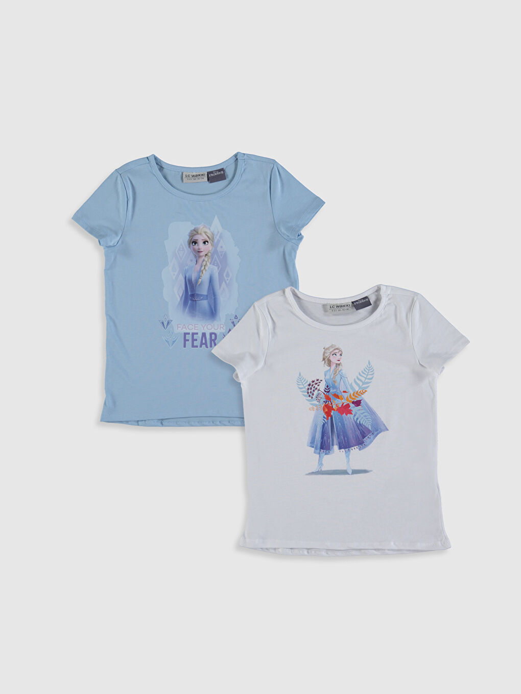 T-shirt Fille Col Rond Manches Courtes Lot de 2