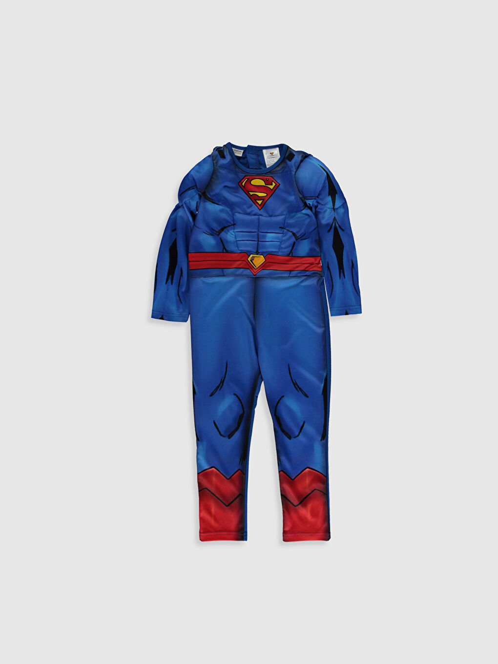 Mavi Bisiklet Yaka Uzun Kollu Erkek Çocuk Superman Kostüm-9