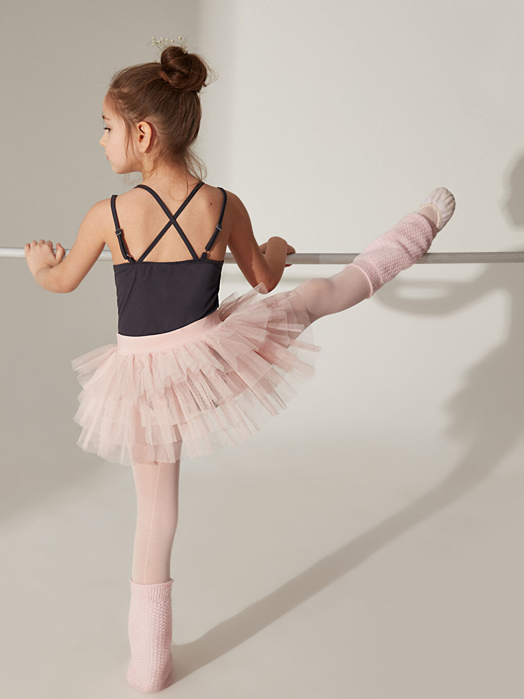 Antrasit Baskılı İp Askılı Kız Çocuk Çıtçıtlı Body-1