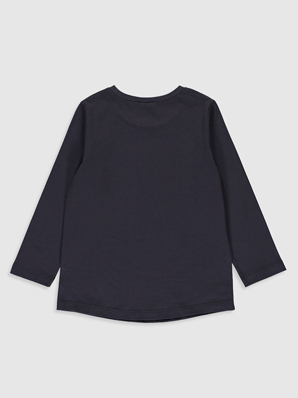 Antrasit Bisiklet Yaka Uzun Kollu Kız Çocuk Tişört-2