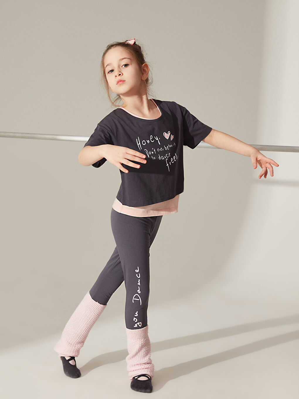 LCW Kids Girl's T-Shirt and Tank Top -0SE740Z4-HGV