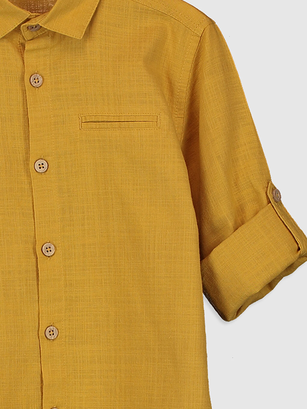 Long Sleeve Poplin Boy Shirt-2