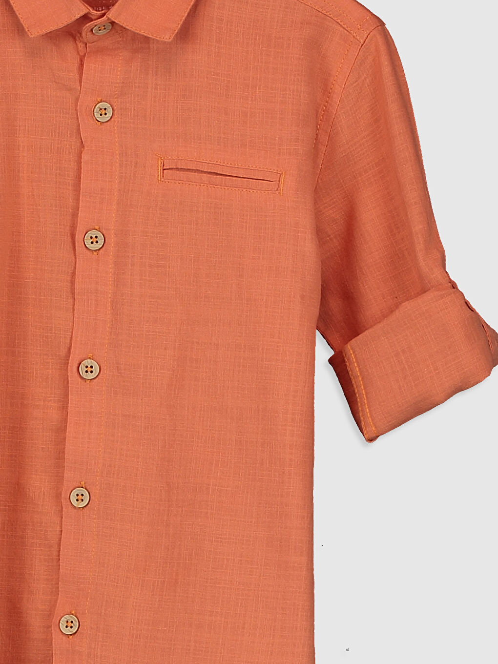 Chemise Garçon en Popeline à Manches Longues-2