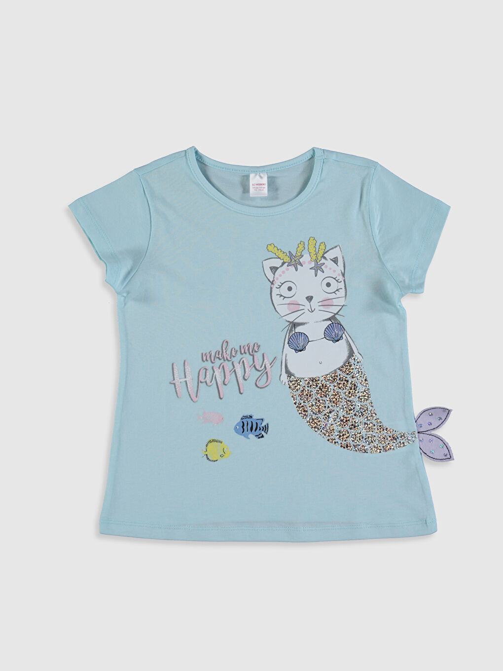 Mavi Bisiklet Yaka Kısa Kollu Kız Çocuk Pijama Takım-2