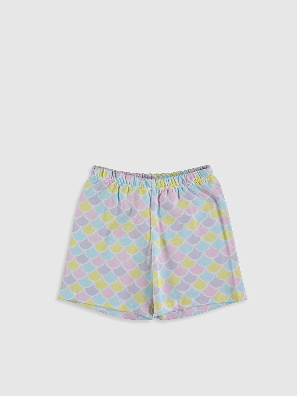 Mavi Bisiklet Yaka Kısa Kollu Kız Çocuk Pijama Takım-3