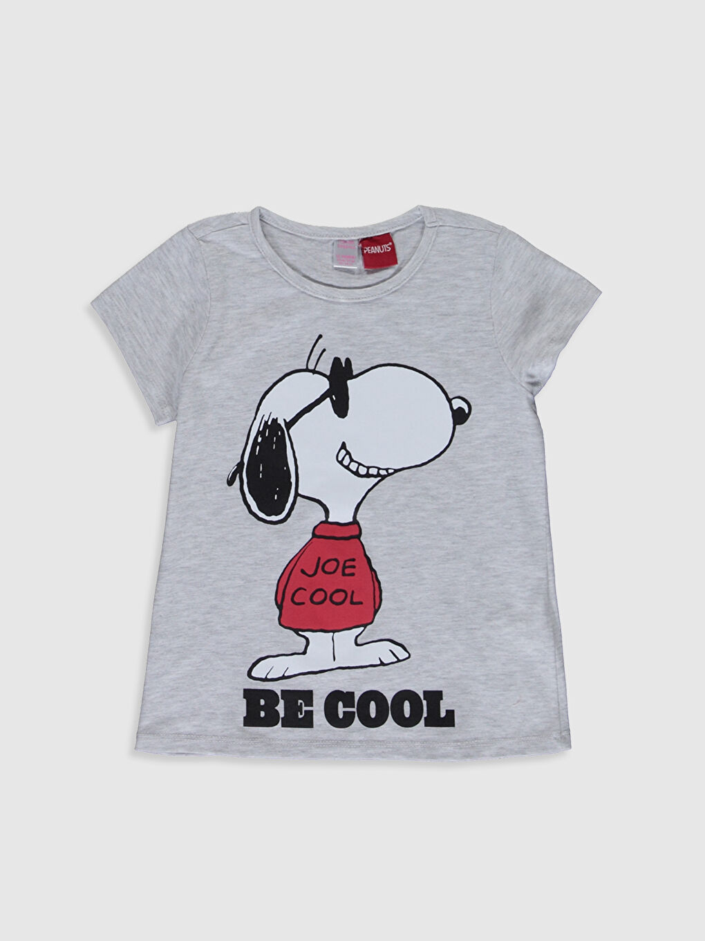 Gri Bisiklet Yaka Kısa Kollu Kız Çocuk Pijama Takım-2