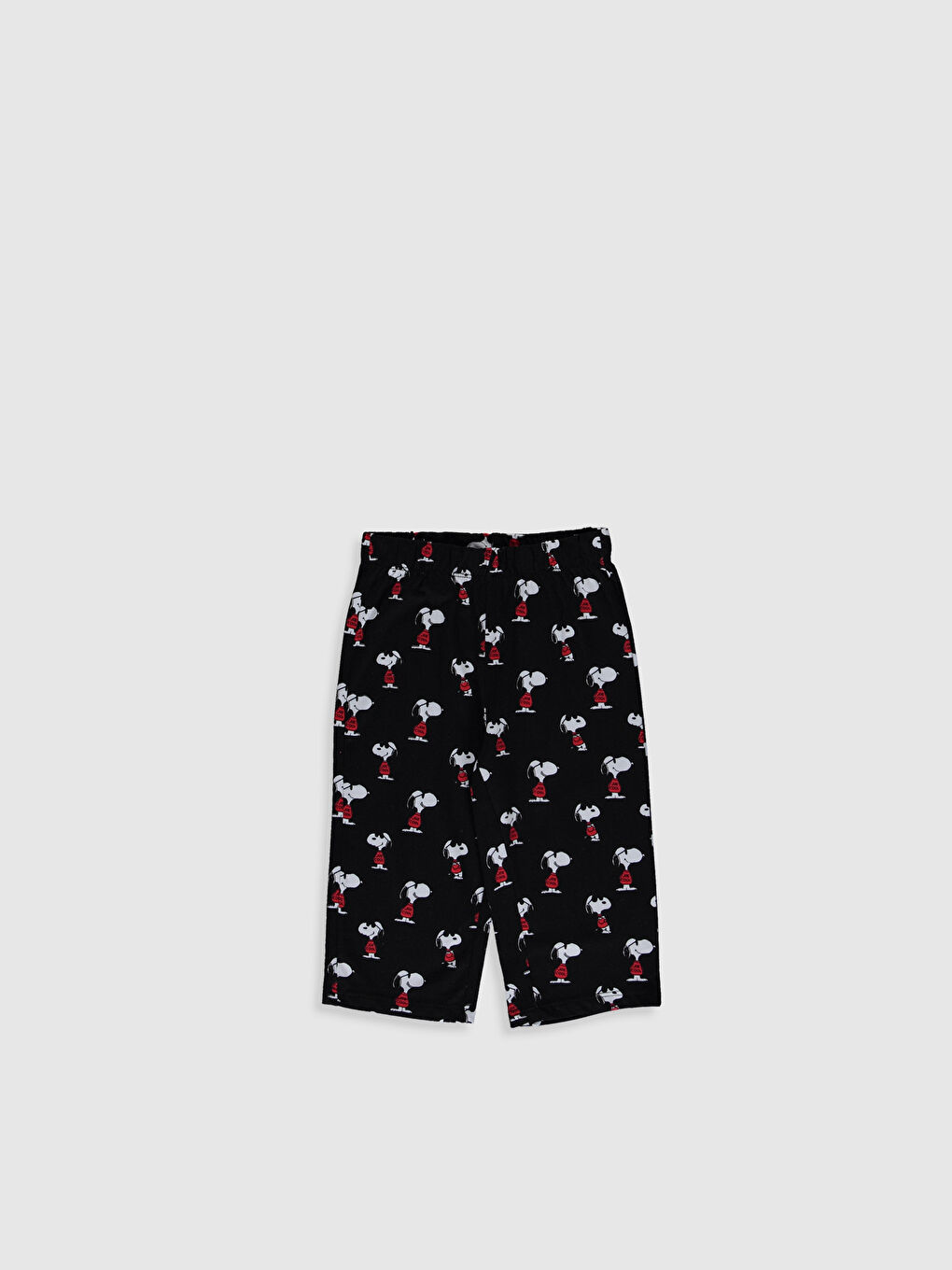 Gri Bisiklet Yaka Kısa Kollu Kız Çocuk Pijama Takım-3