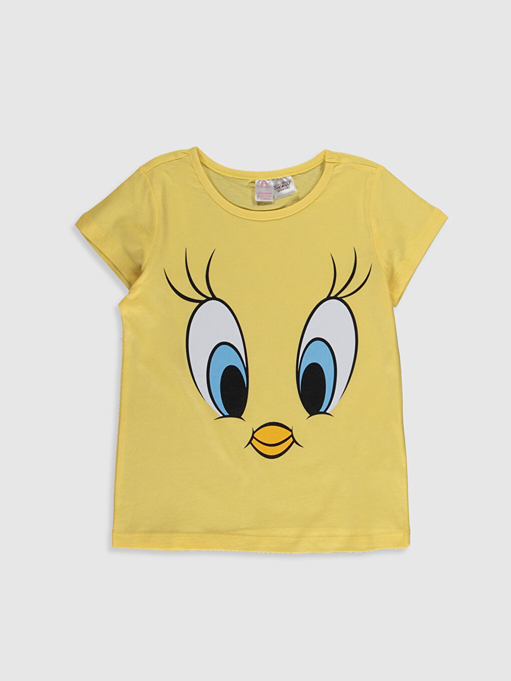 Sarı Bisiklet Yaka Kısa Kollu Kız Çocuk Pijama Takım-2