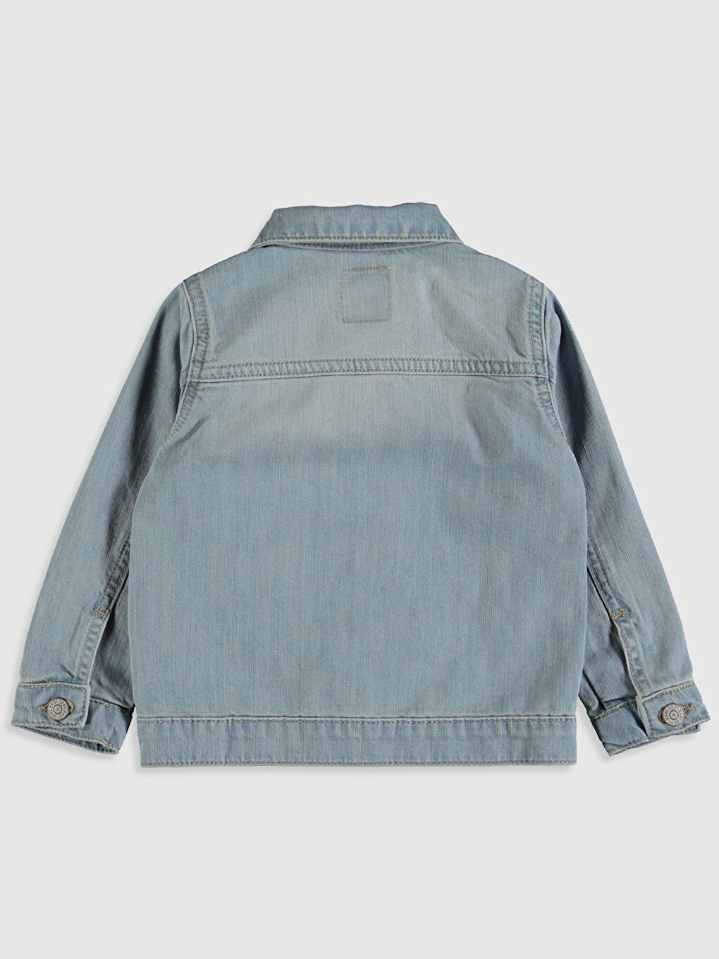 جاكيت جينز بومبر للأولاد الرضع بياقة قميص-1