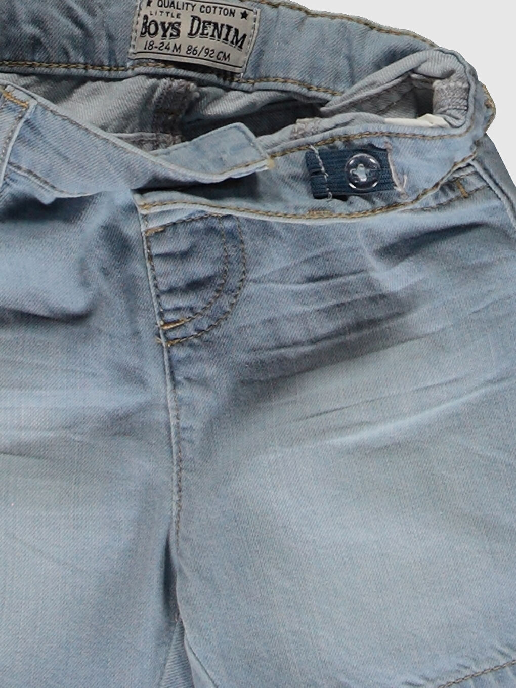 Short en jean garçon bébé coupe régulière-1