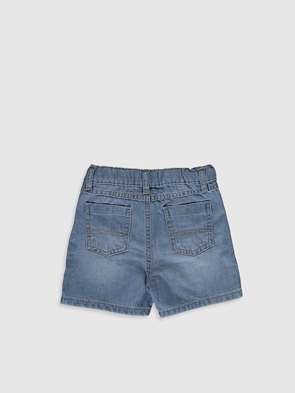 Short en jean garçon bébé coupe régulière-1