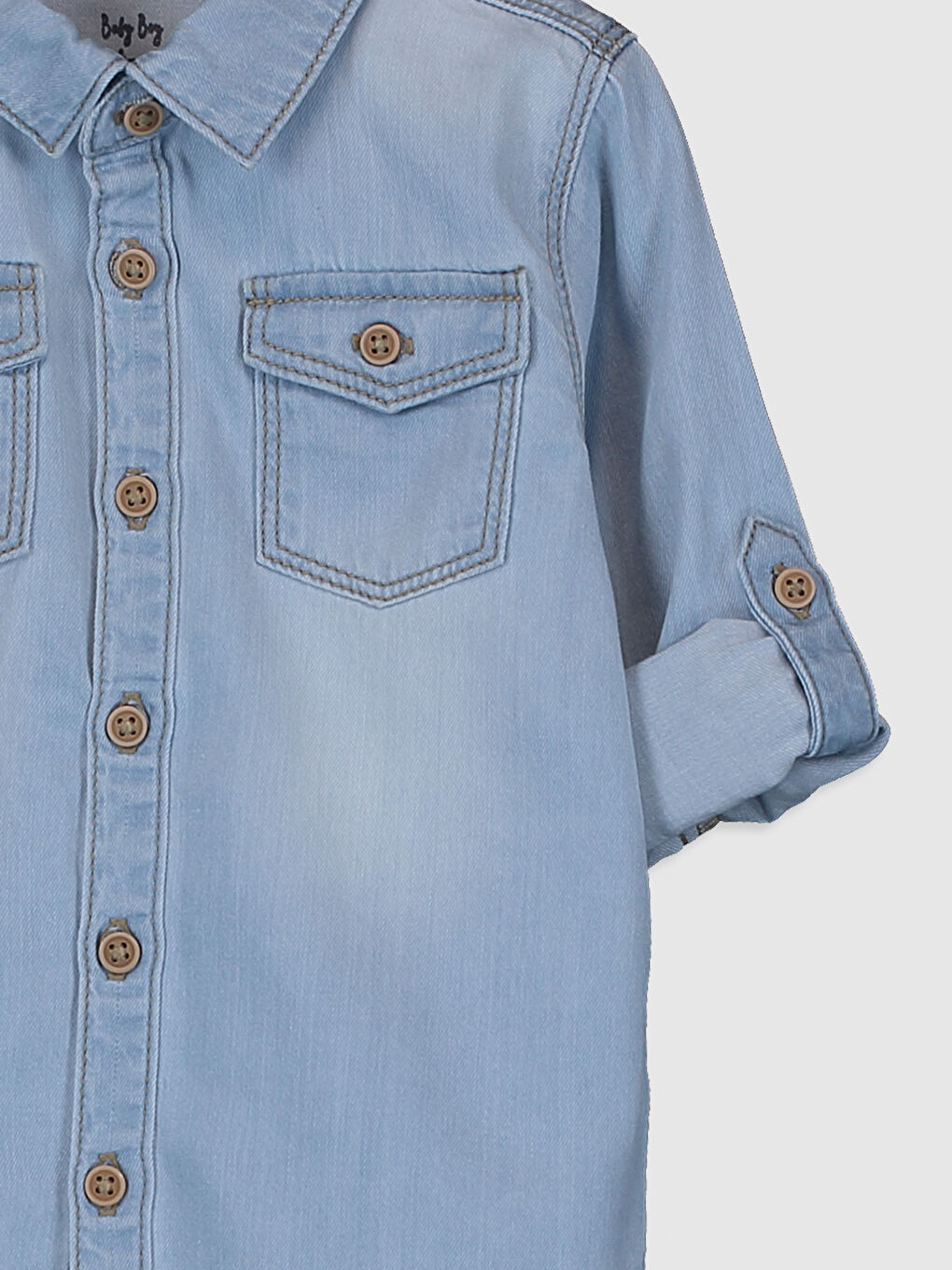 قميص نيلي طفل صغير-2