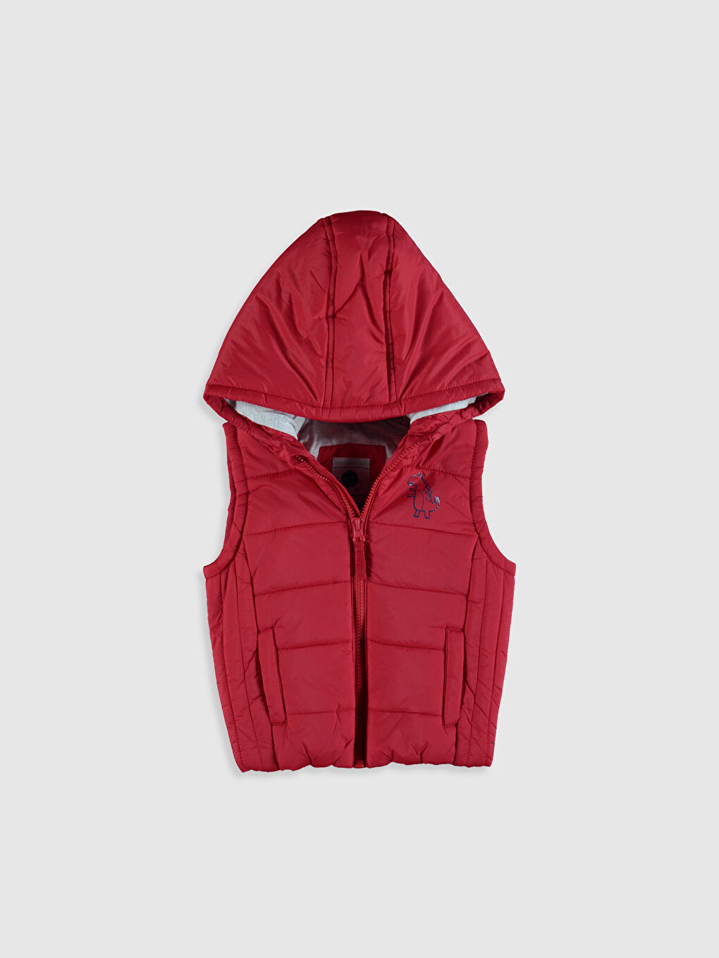 Hooded Basic Baby Boy Zippered Vest