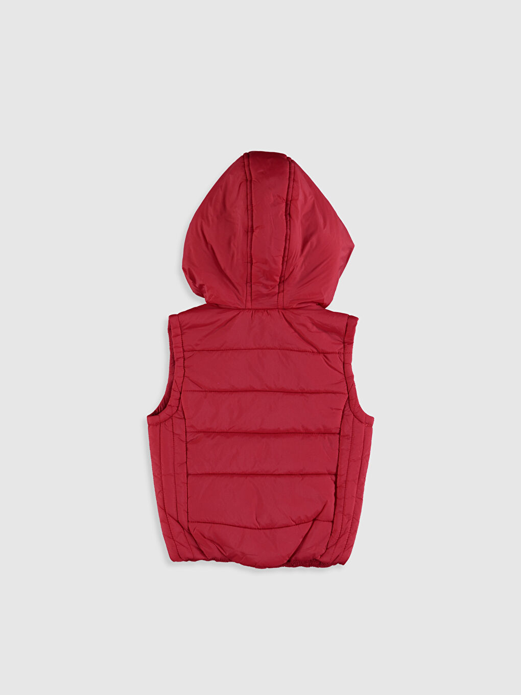 Hooded Basic Baby Boy Zippered Vest-1