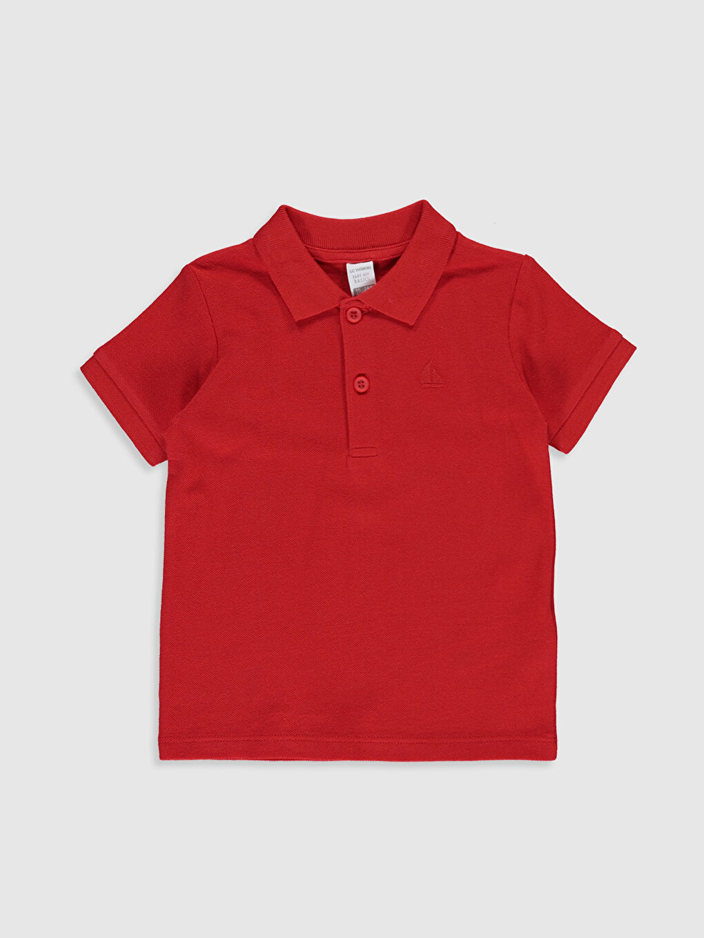 Kırmızı Erkek Bebek Polo Yaka Basic Tişört