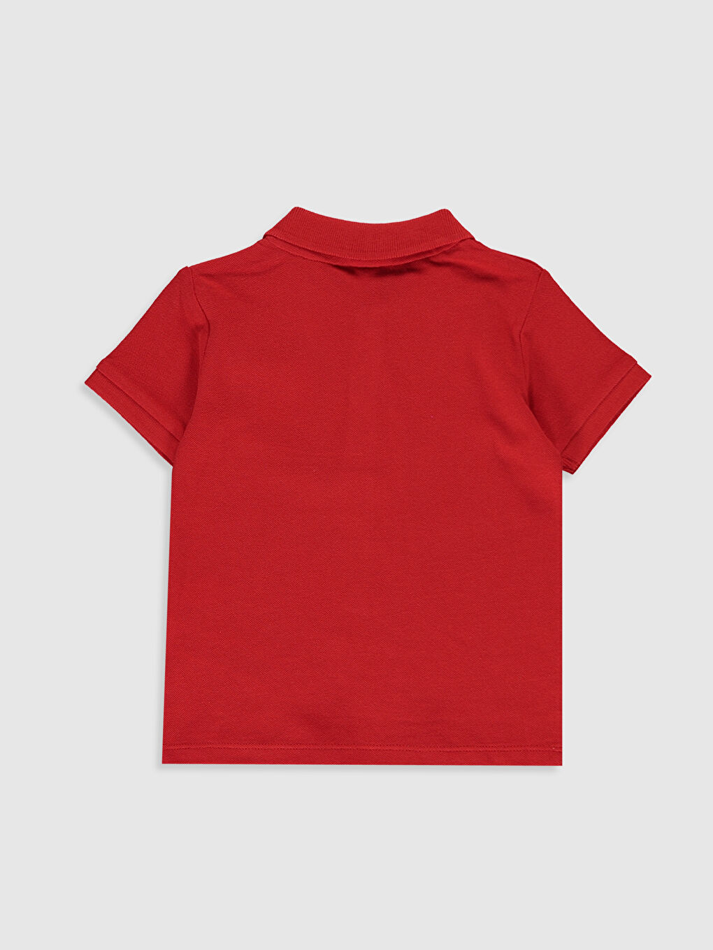 Kırmızı Erkek Bebek Polo Yaka Basic Tişört-1