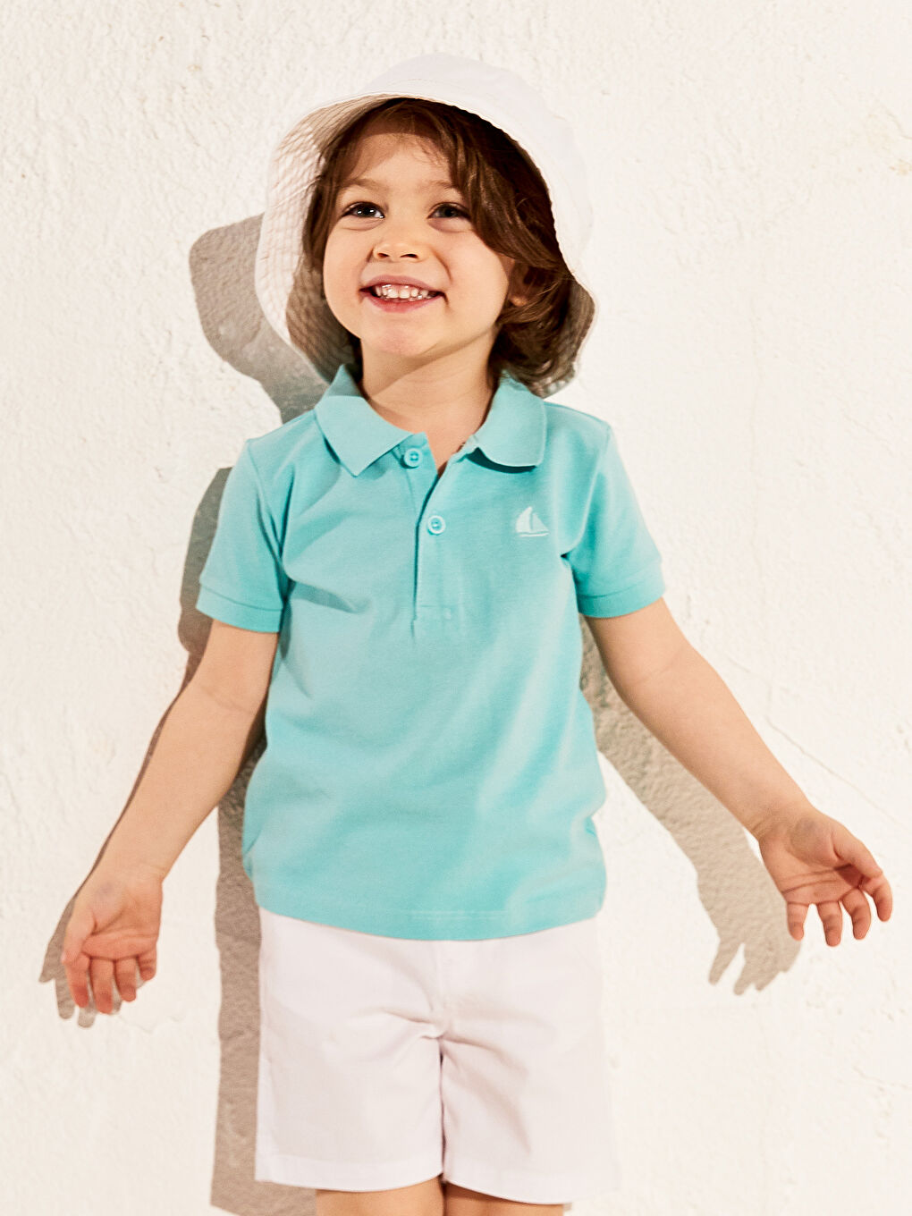 Erkek Bebek Polo Yaka Basic Tişört-3
