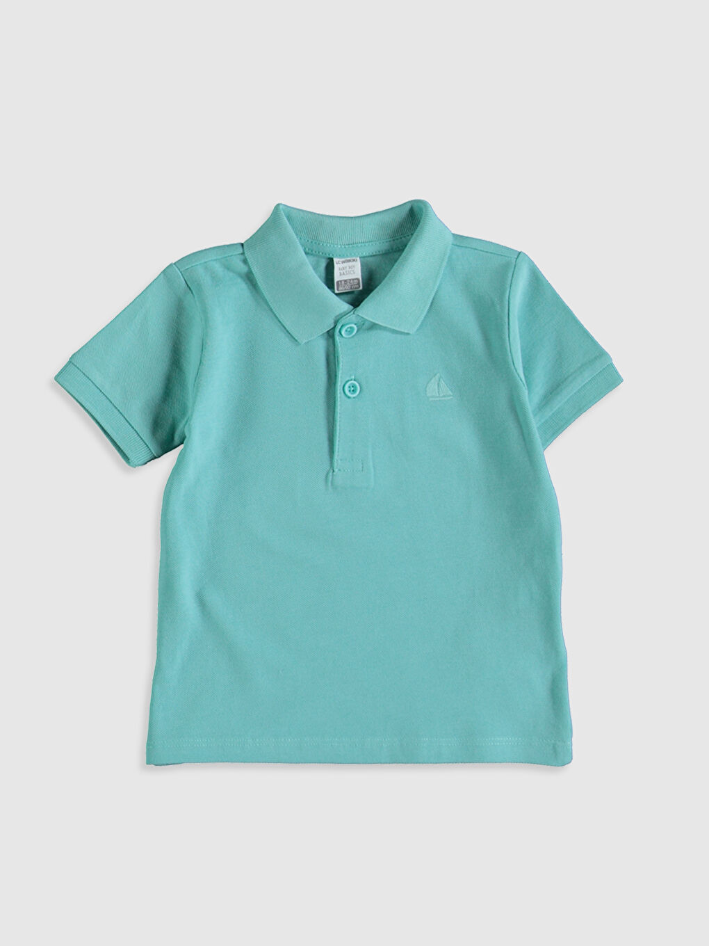 Erkek Bebek Polo Yaka Basic Tişört-1