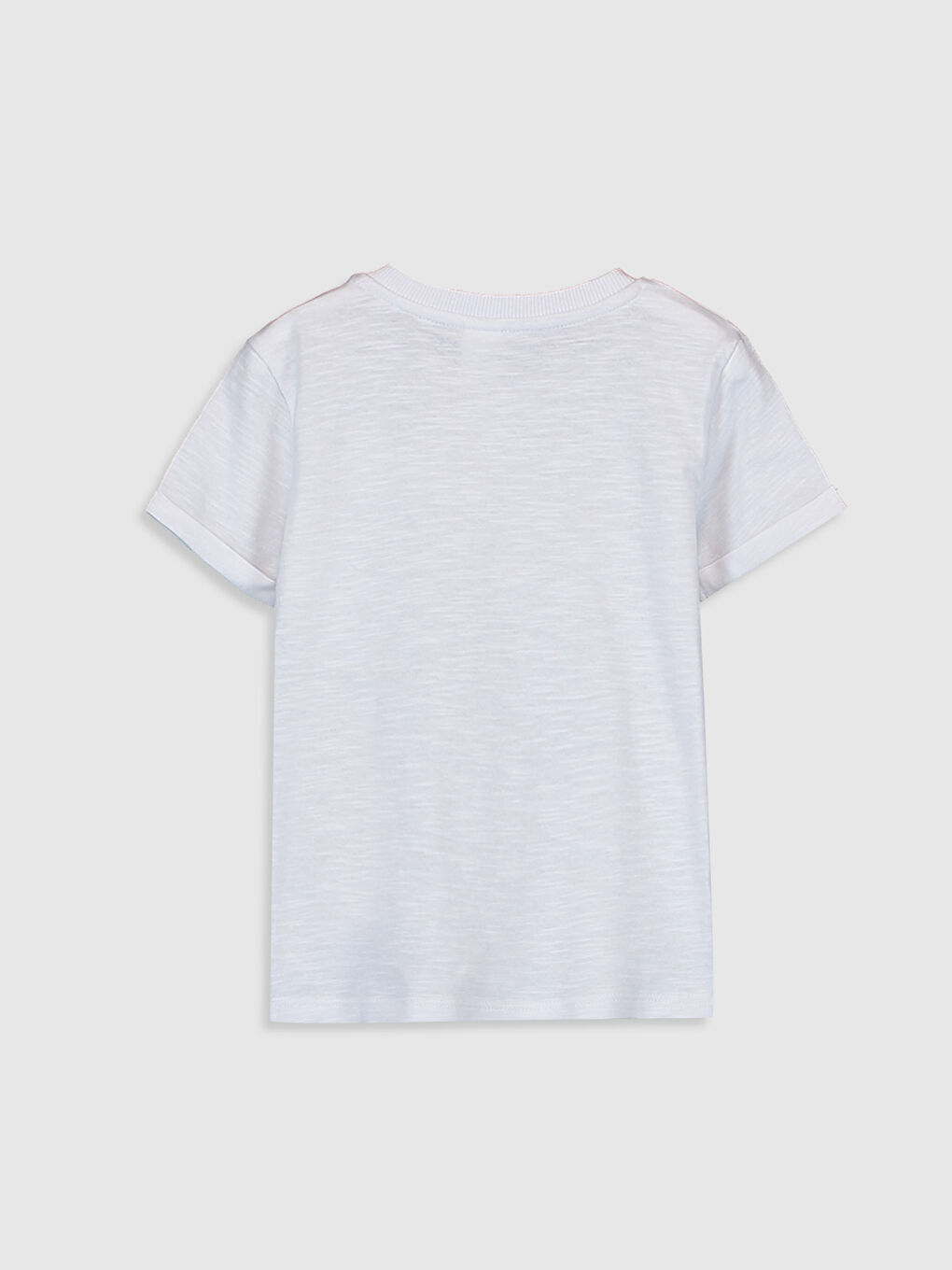 Beyaz V Yaka Spor Tişört-1