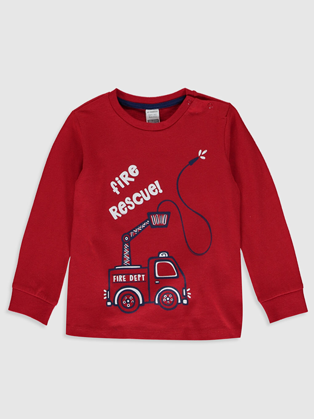 Футболка с длинным рукавом и круглым вырезом для малышей мальчиков