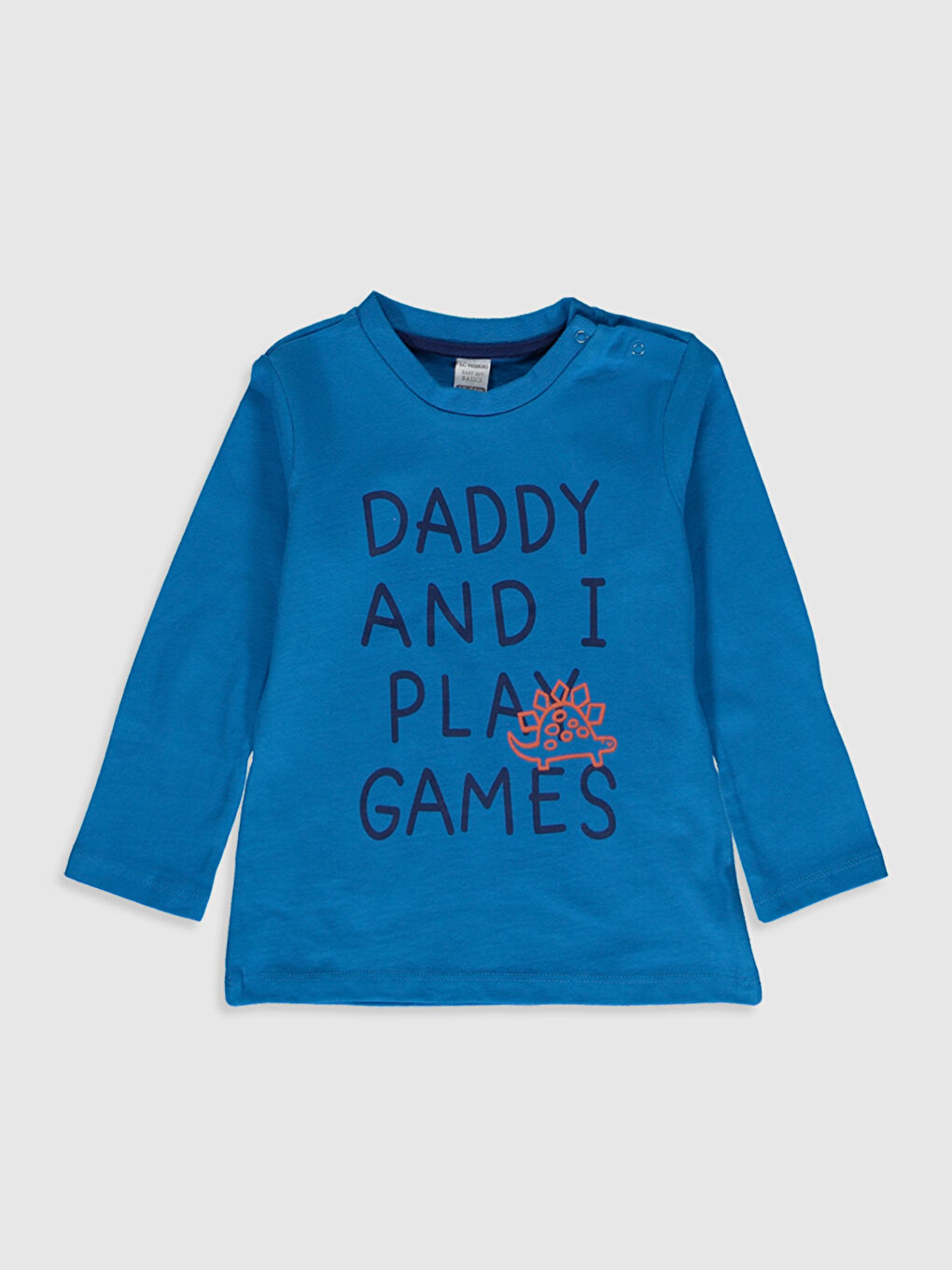 Футболка с длинным рукавом и круглым вырезом для малышей мальчиков