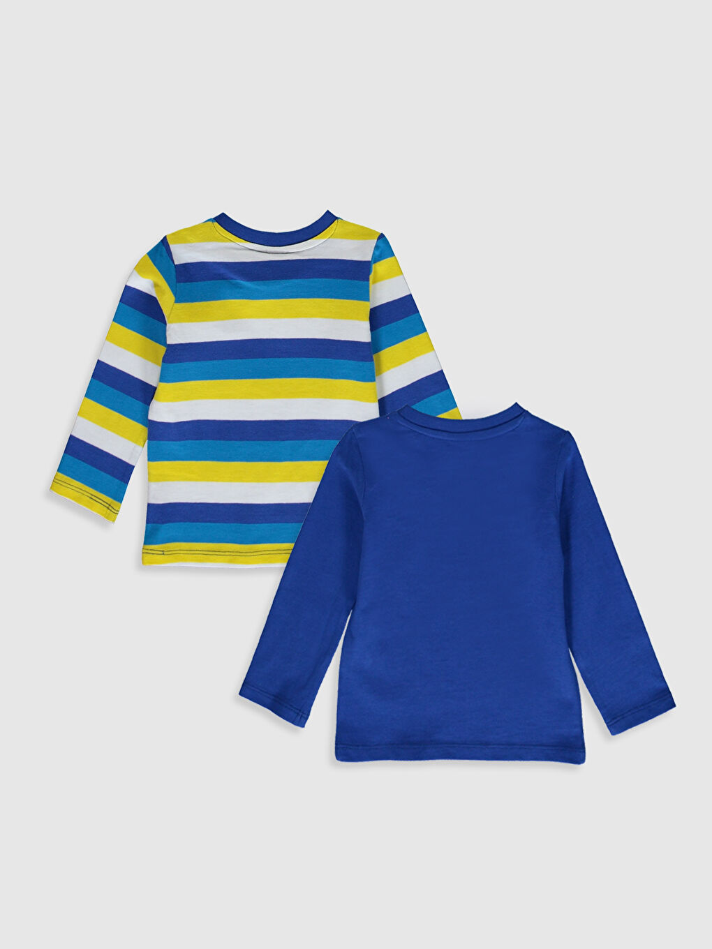 Crew Neck Long Sleeve Printed Baby Boys' T-Shirt 2 Pack-1