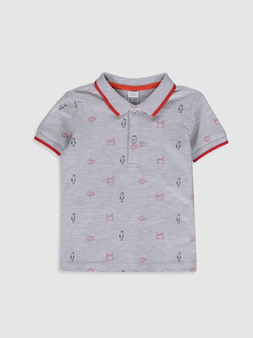 T-shirt I Stampuar Me Jakë Polo Dhe Mëngë Të Shkurtra Për Foshnja Djem