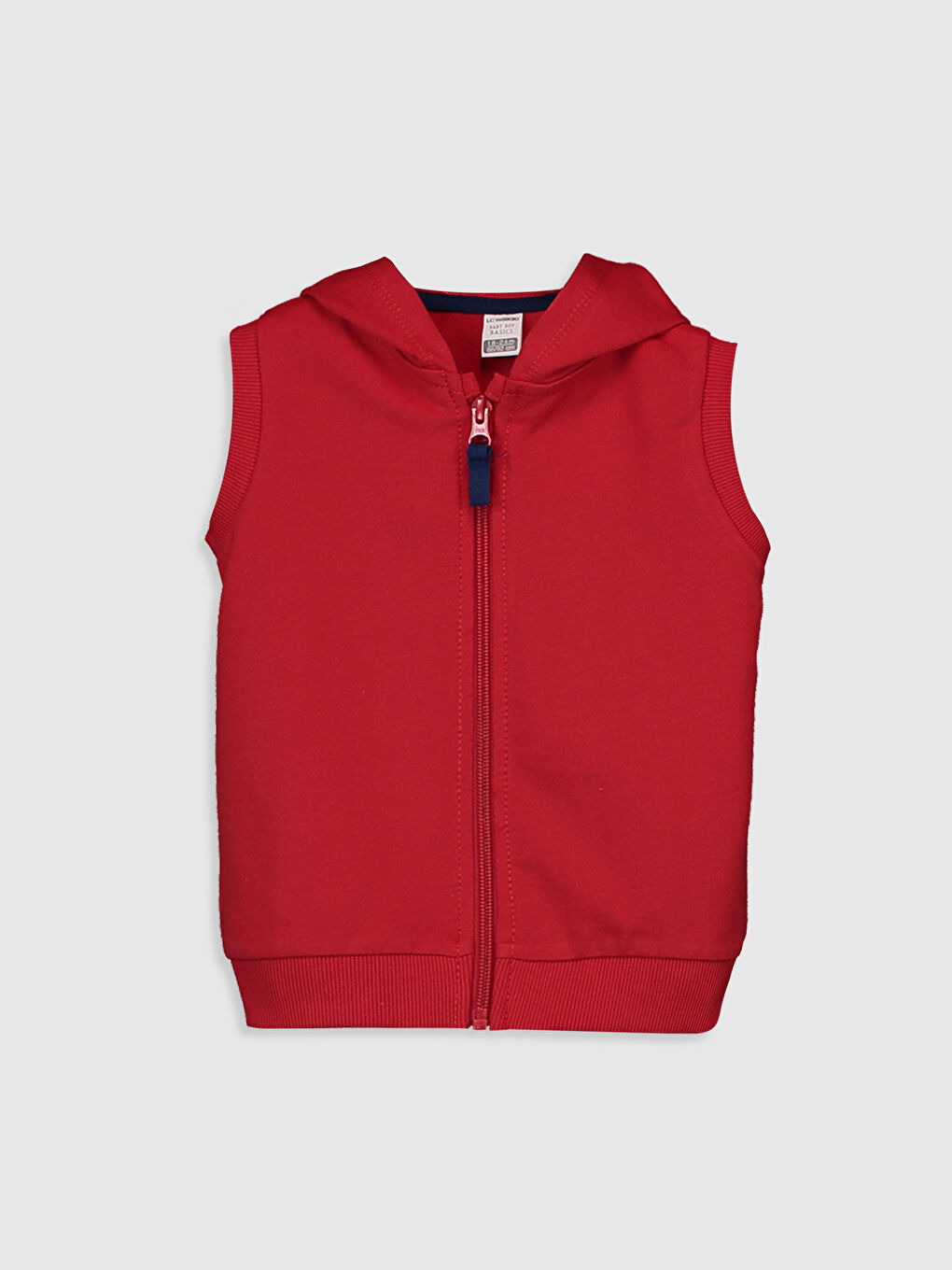 Kırmızı Kapüşonlu Erkek Bebek Yelek