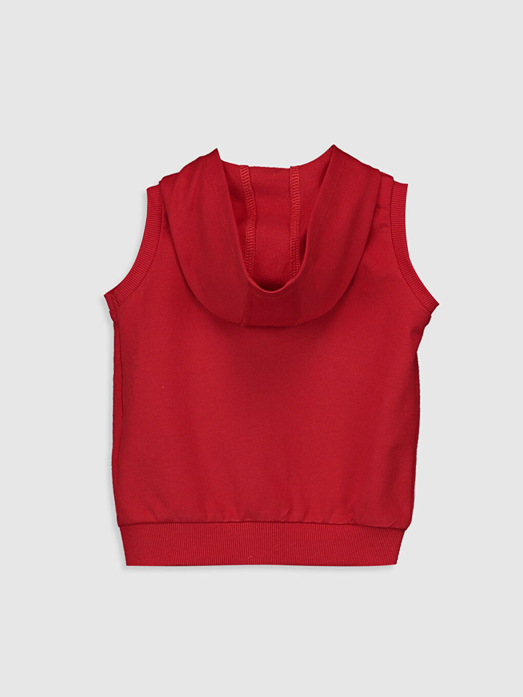 Kırmızı Kapüşonlu Erkek Bebek Yelek-1
