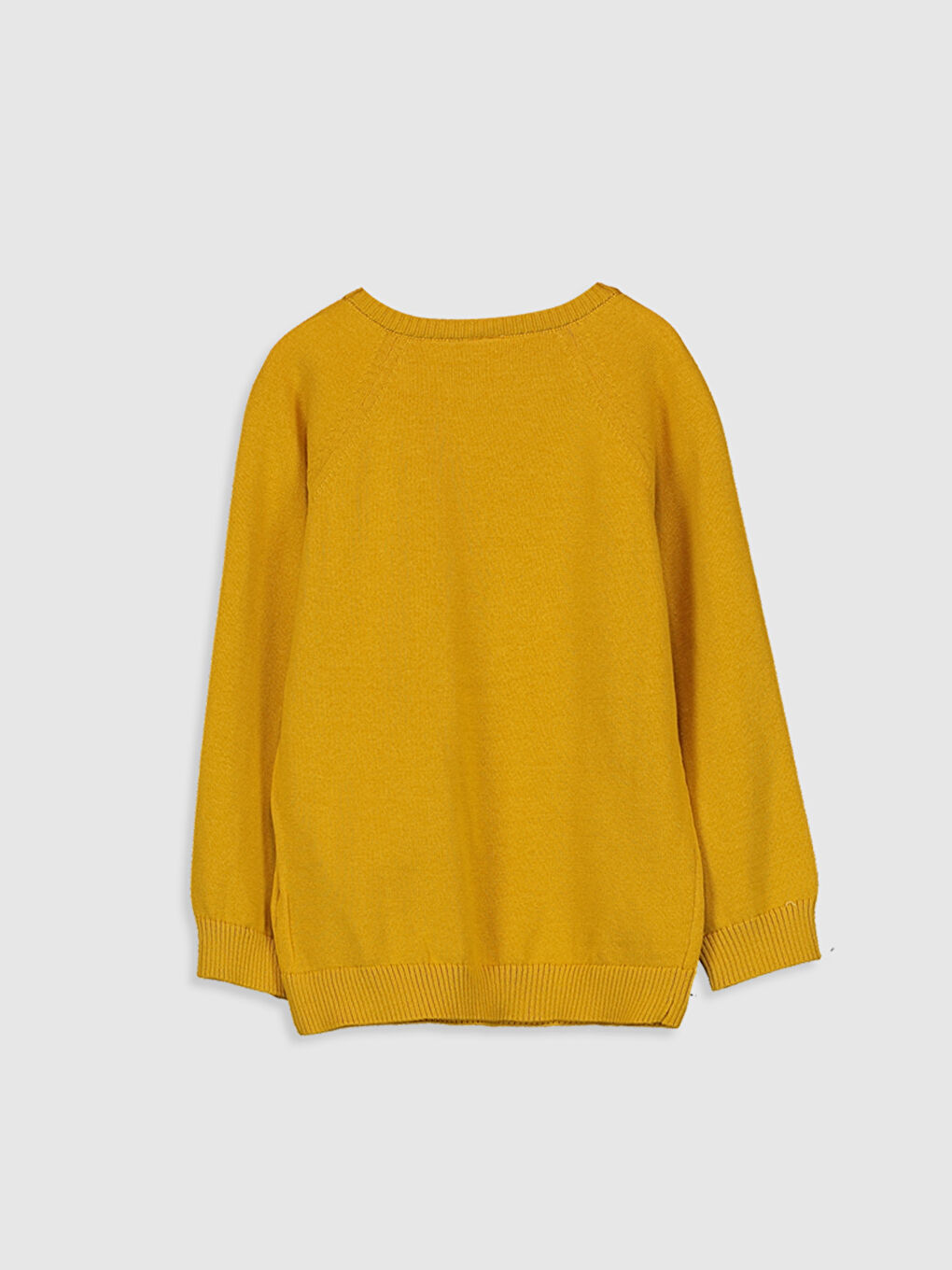 Sarı Bisiklet Yaka Uzun Kollu Erkek Bebek Kazak-1